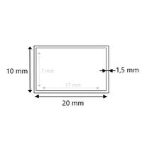 Aluminium koker 20x10x1,5