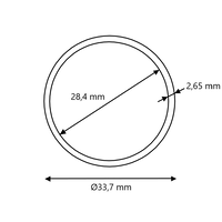 Steigerbuis Ø33,7x2,65