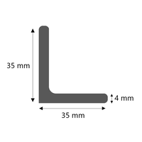 Stalen hoekprofiel warm gewalst 35x35x4
