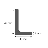 Stalen hoekprofiel warm gewalst 45x30x5