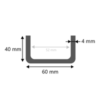 Stalen U profiel koud gewalst 40x60x40x4