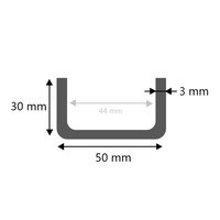 Stalen U profiel koud gewalst 30x50x30x3