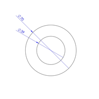 Bronzen afdek schijf voor flens Ø32
