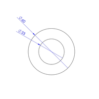 Zwarte afdek schijf voor flens Ø25