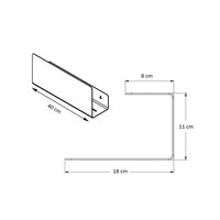 LIROdesign doucherek - badkamer planchet Valencia zwart
