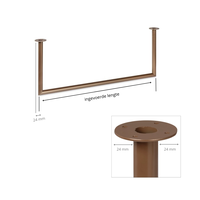 Garderobestang brons U-vorm Ø32