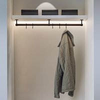 Afstandsteun zwart Ø25mm (open) L=300mm