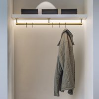 Afstandsteun goud Ø25mm (dicht) L=130mm