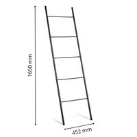 LIROdesign handdoekenrek - decoratieladder Berlijn zwart