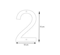 LIROdesign – Huisnummer RVS – Nr. 2