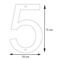 LIROdesign – Huisnummer cortenstaal 15cm – Nr. 5