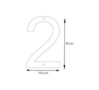 LIROdesign – Huisnummer cortenstaal 30cm – Nr. 2