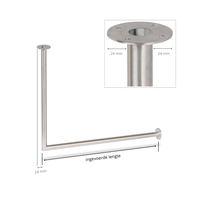 Garderobestang RVS hoek Ø32