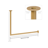 Garderobestang goud hoek Ø32