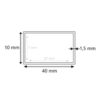 Inox koker 40x10x1,5 geslepen