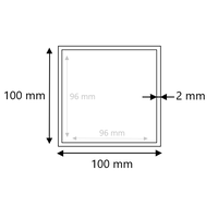 Brute Inox koker 100x100x2