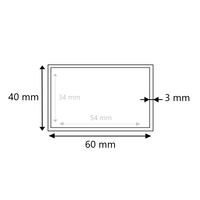 Brute Inox koker 60x40x3