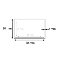 Brute Inox koker 60x30x2