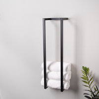 LIROdesign handdoekenrek wand Stockholm zwart - L