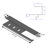 LIROdesign keukenrolhouder Stockholm zwart - L