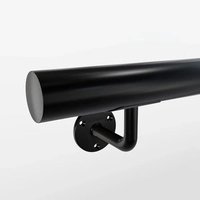 Ronde trapleuning gun metal - Ø42,4 mm