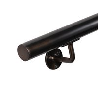 Ronde trapleuning gun metal - Ø42,4 mm