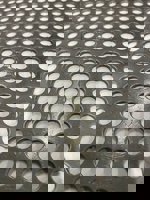 RVS geperforeerde plaat rond 8 x steek 12 x dikte 2 mm