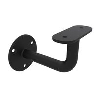 Zwarte leuningdrager voor vlakke handleuning