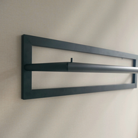 LIROdesign kapstok Berlijn - wandkapstok zwart - 80cm