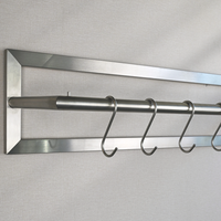 LIROdesign kapstok Berlijn - wandkapstok RVS - 100cm
