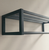 LIROdesign kapstok Lissabon - wandkapstok zwart - 80cm