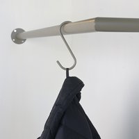 Garderobestang greige hoek Ø32