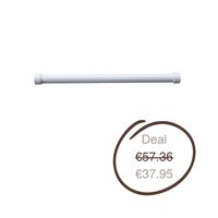 Tweedekans Witte garderobestang Ø32 (blind)