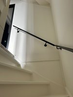 Ovale trapleuning zwart - 48x20