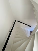 Ovale trapleuning zwart - 48x20