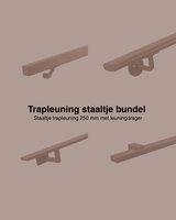 Set staaltjes trapleuningen brons