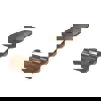 Set staaltjes trapleuningen brons