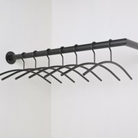 Garderobestang zwart hoek Ø32