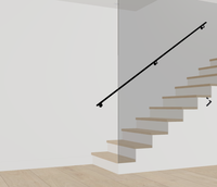 Tweedekans Trapleuning ovaal zwart