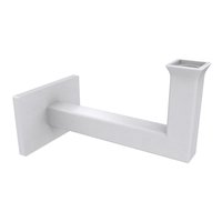 Set staaltjes trapleuningen wit