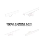Set staaltjes trapleuningen wit