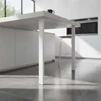 Tafelpoot wit rechthoekig