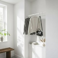 Witte garderobestang Ø25