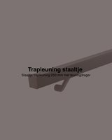 Staaltje trapleuning vierkant 40x40mm gun metal
