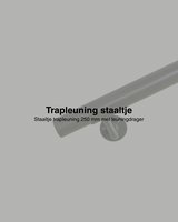 Staaltje trapleuning rond 42,2mm greige