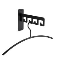 LIROdesign kapstok Barcelona - wandkapstok zwart - 4 haaks