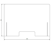 Kunststof kuchscherm 1000x700mm