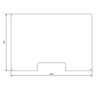 Kunststof kuchschot met RVS T poot 1000x800mm