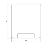 Kunststof kuchschot met RVS T poot 600x800mm