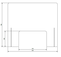 Kunststof kuchschot 800x700mm (EXTRA GROTE OPENING)